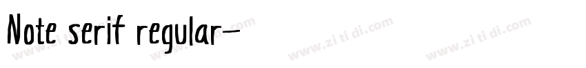 Note serif regular字体转换